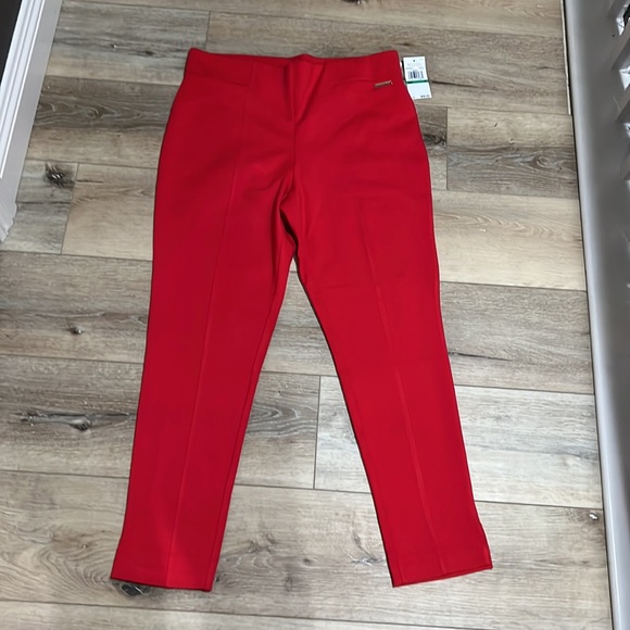 🔥Michael Kors, Scarlet red slacks, COZY, size Large - Picture 2 of 11
